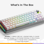 خرید کیبورد Glorious GMMK 3 Pro 65 - سوییچ مکانیکی Glorious Fox قرمز - نقره‌ای